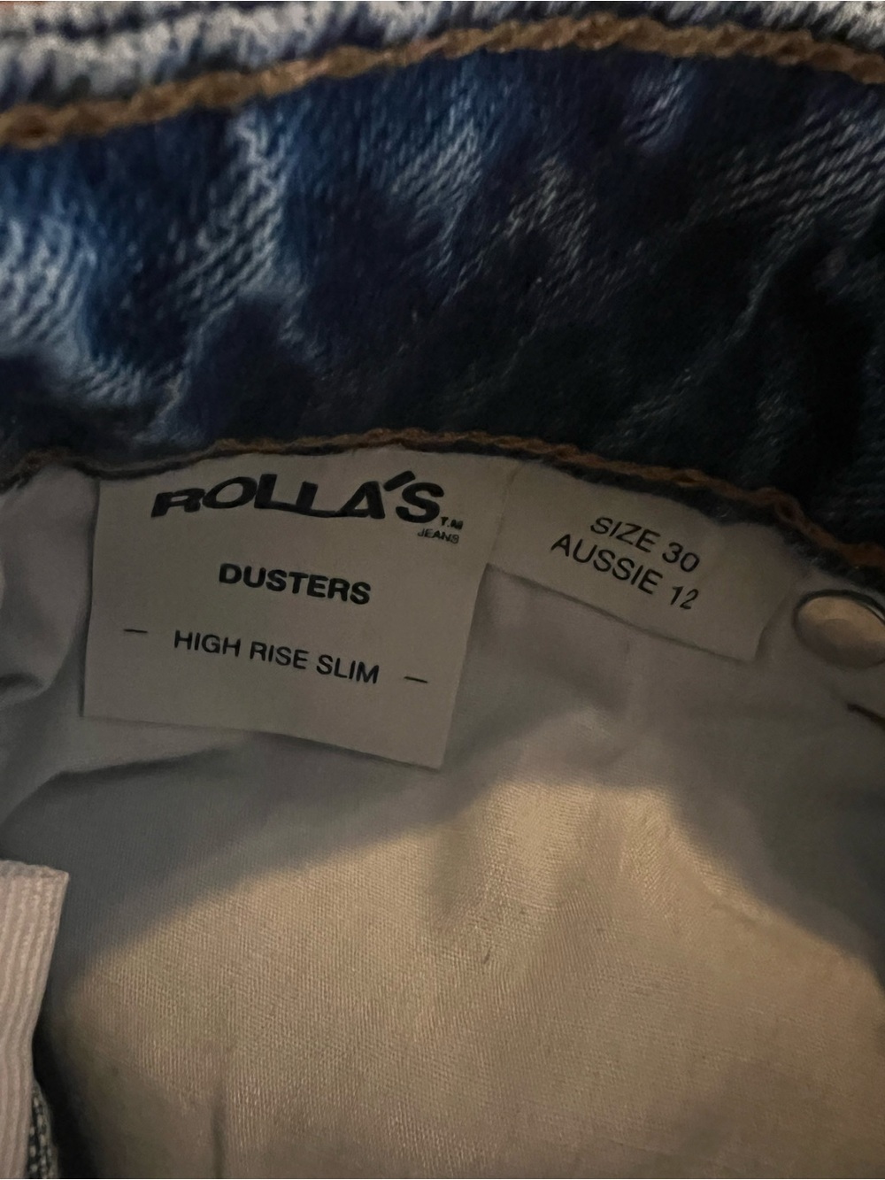 Rolla’s Dusters High Rise Slim Mom Jeans 30 Blue Vintage Wash Denim - Picture 6 of 8